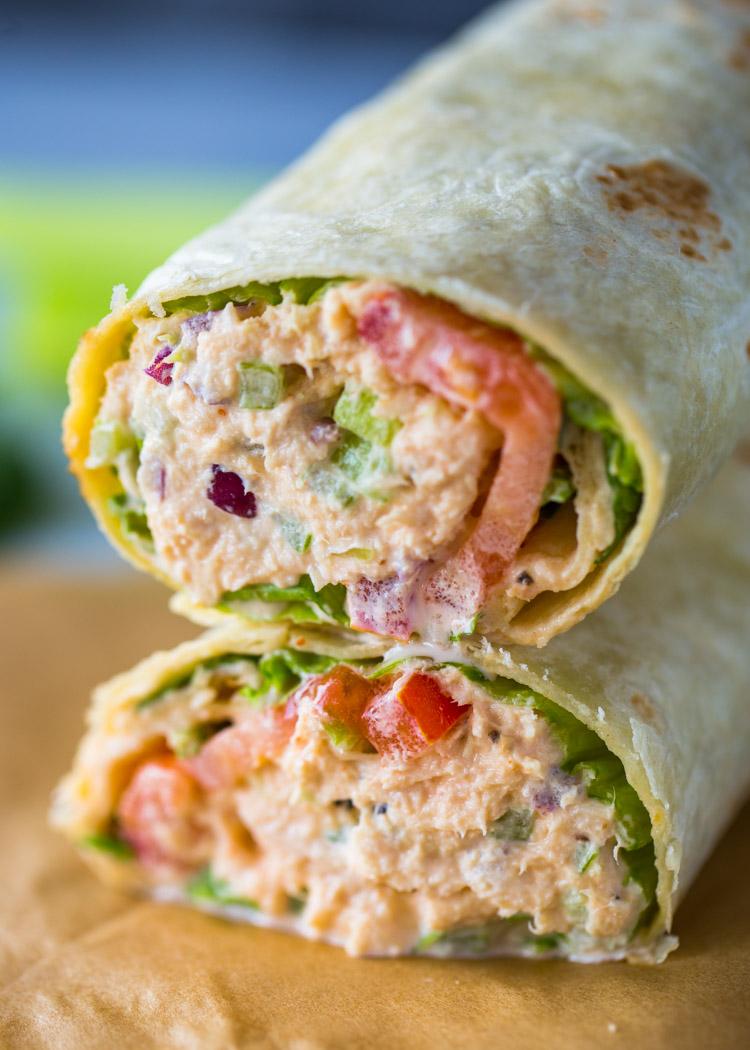 Smoked salmon wrap