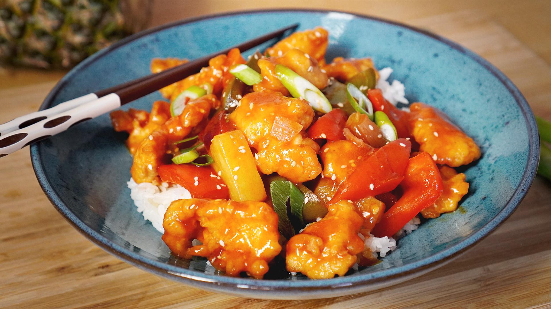 Knuspriges Hühnchen süß-sauer